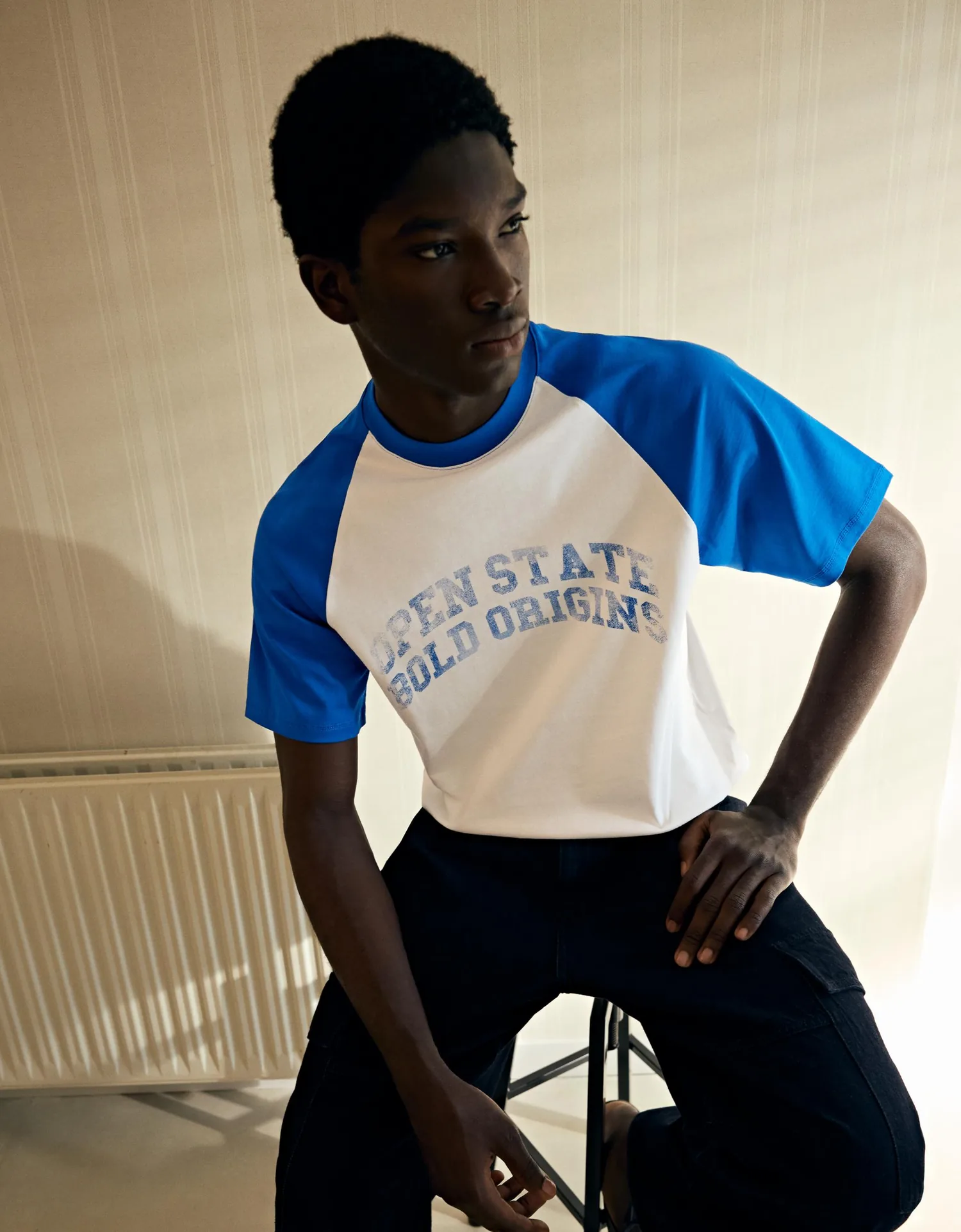 Camiseta Raglã Estampada