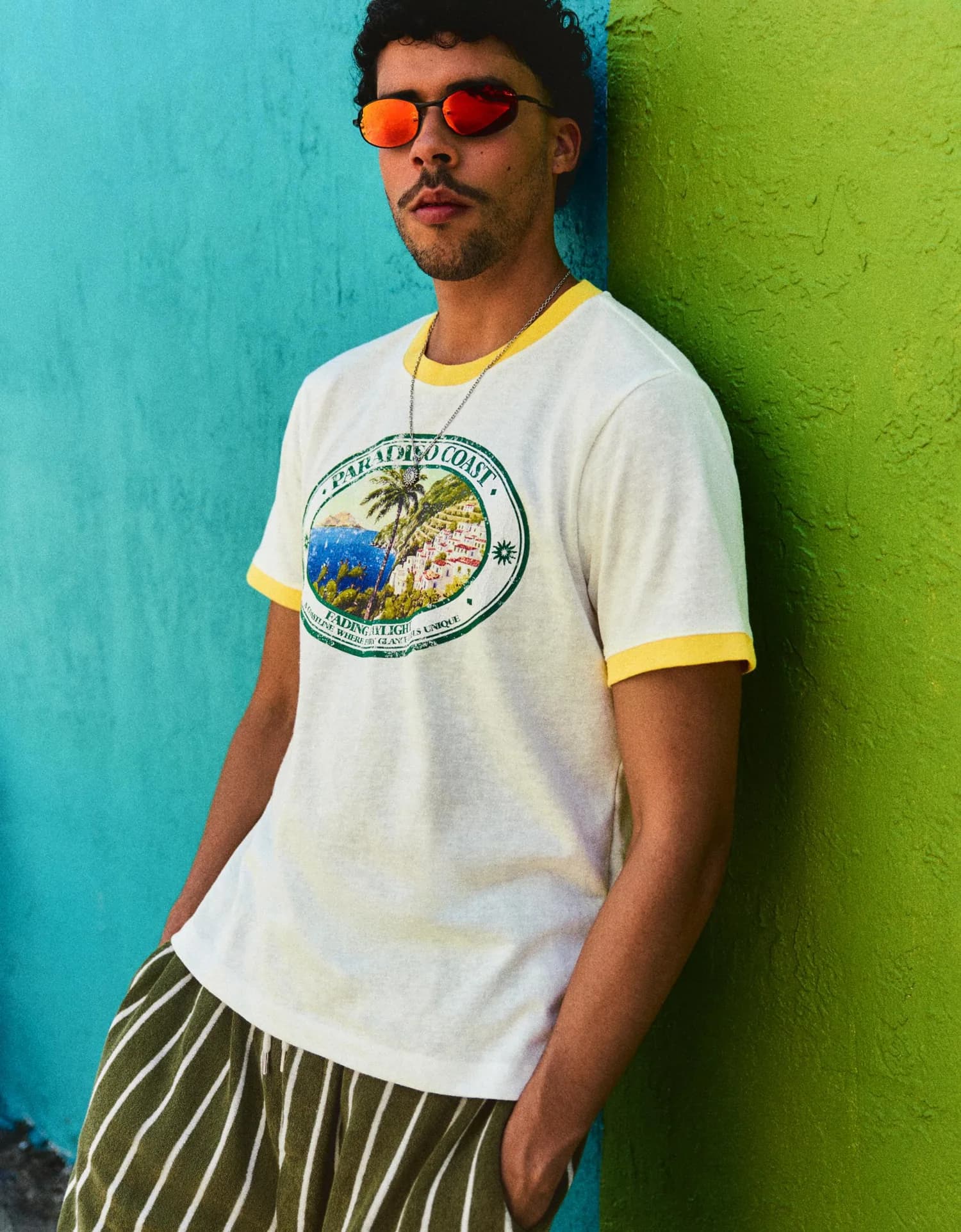 Camiseta Ringer Estampada